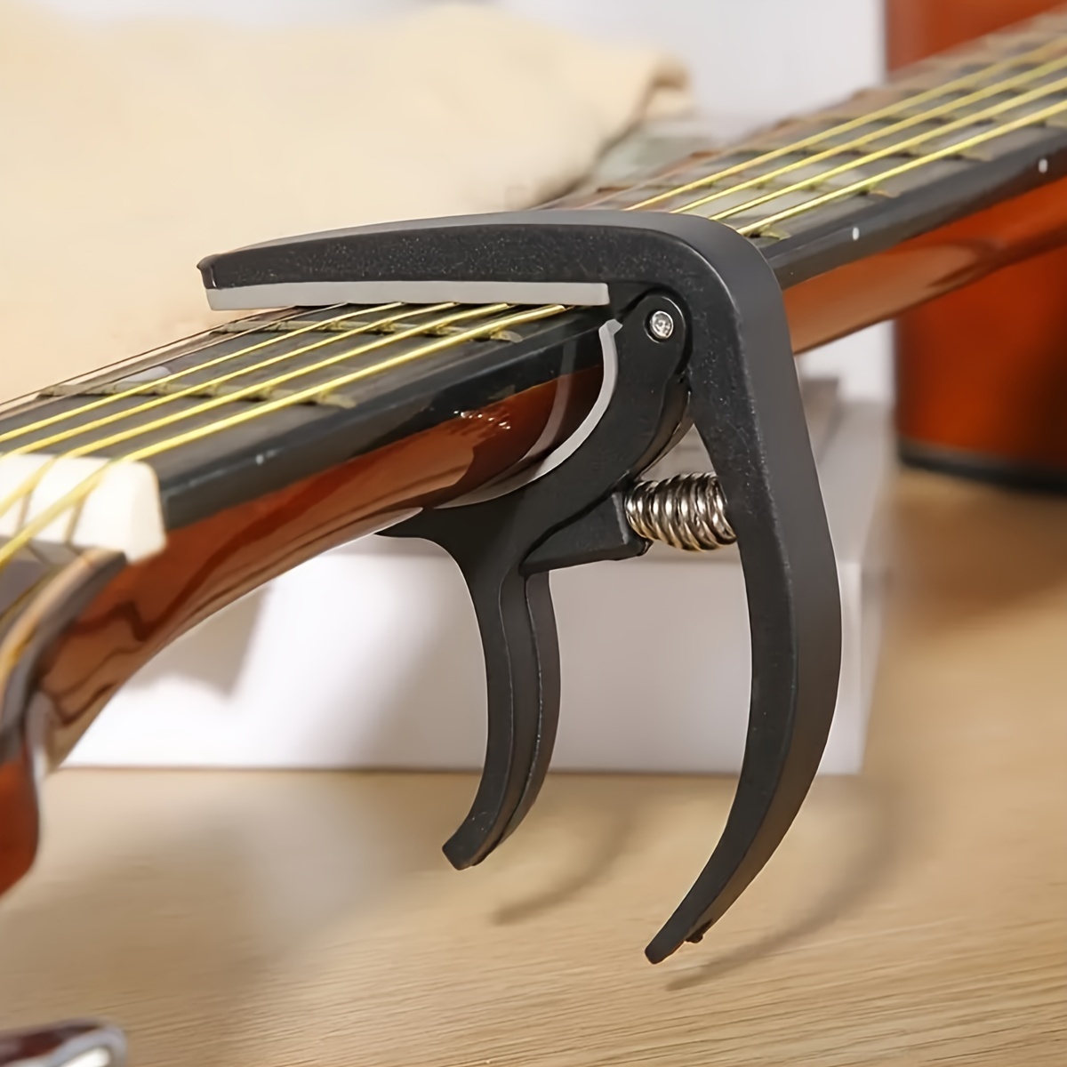 Guitar Tuner Clip - Langlebiger Holz-Gitarren-Capo Stimmclip für Folk-Gitarre UK