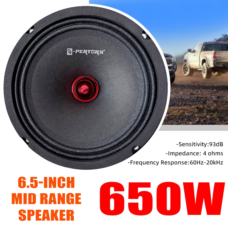 Audio Music Enhancer Free - 6,5-Zoll Universal-Autolautsprecher 650W Mitteltonlautsprecher Auto-Musik-Stereo Verstärkter