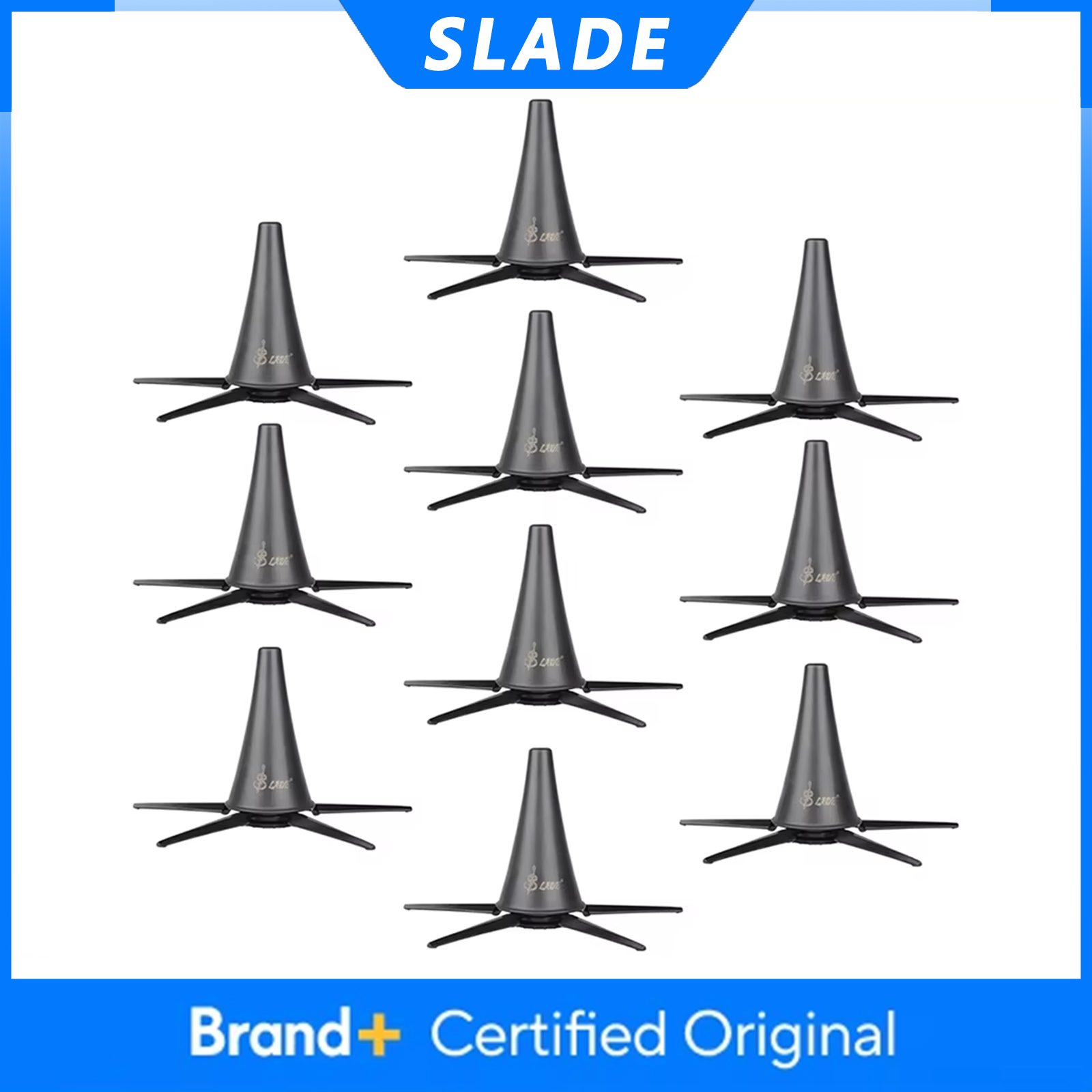 Clarinet Care Kit - SLADE Faltbarer Klarinettenständer, Klarinettenhalterung, schwarzer Metallhalter,
