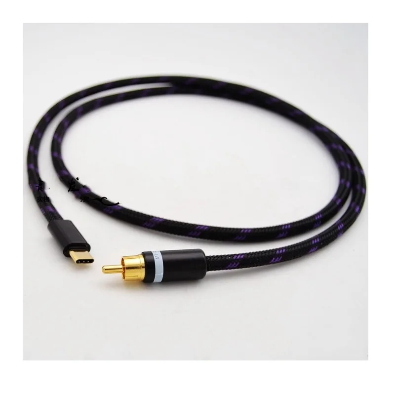 Audio Music Gen - Typ-C-auf-RCA-Koaxial-Audiokabel 75 Ohm für I5 N3