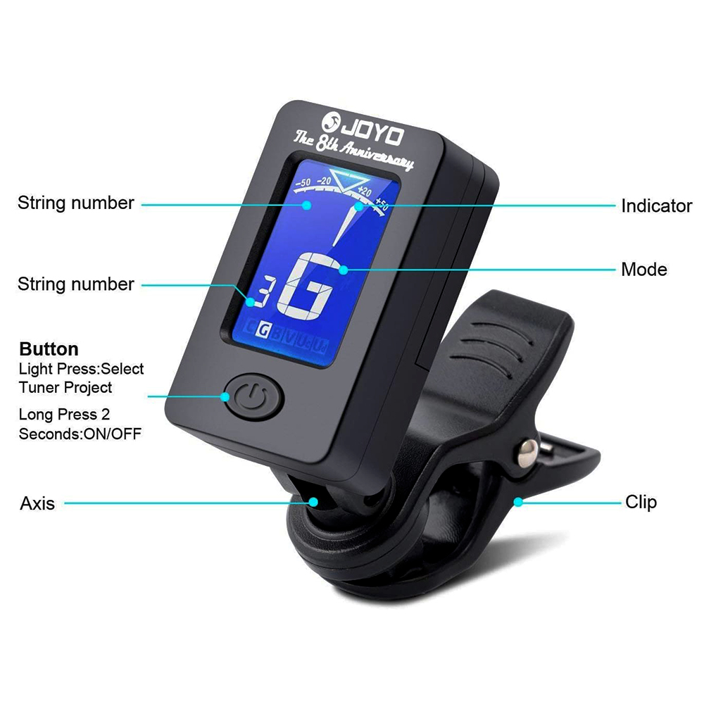 JOYO Gitarrenstimmgerät JT-01  – Guitar Tuner Clip Bewertung und Preis