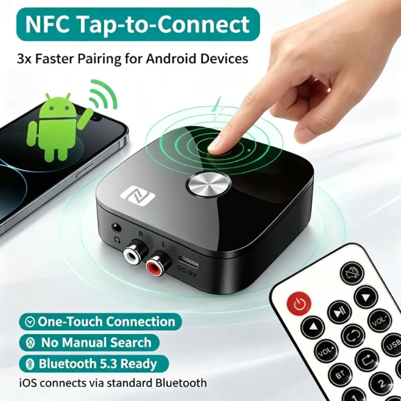 Bluetooth 5.3 NFC Audio-Empfän – Audio Music System For Home Bewertung und Preis