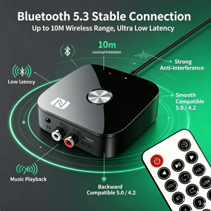 Bluetooth 5.3 NFC Audio-Empfän – Audio Music System For Home Bewertung und Preis