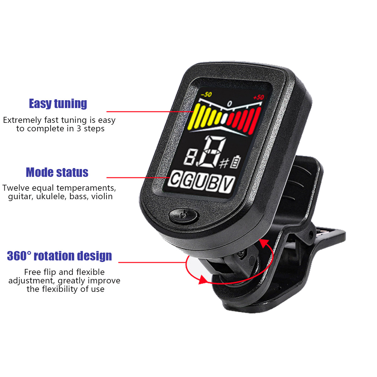 Gitarren-Stimmgerät zum Aufste – Guitar Tuner Clip Bewertung und Preis