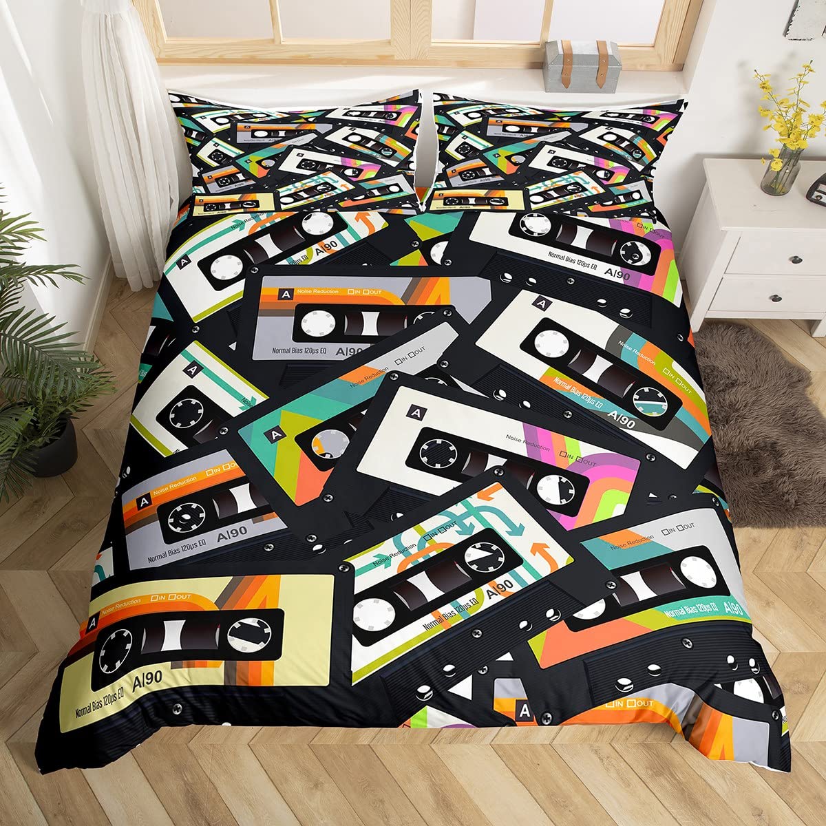 Bunte Musik Kassetten Bettbezu – Audio Music King Bewertung und Preis